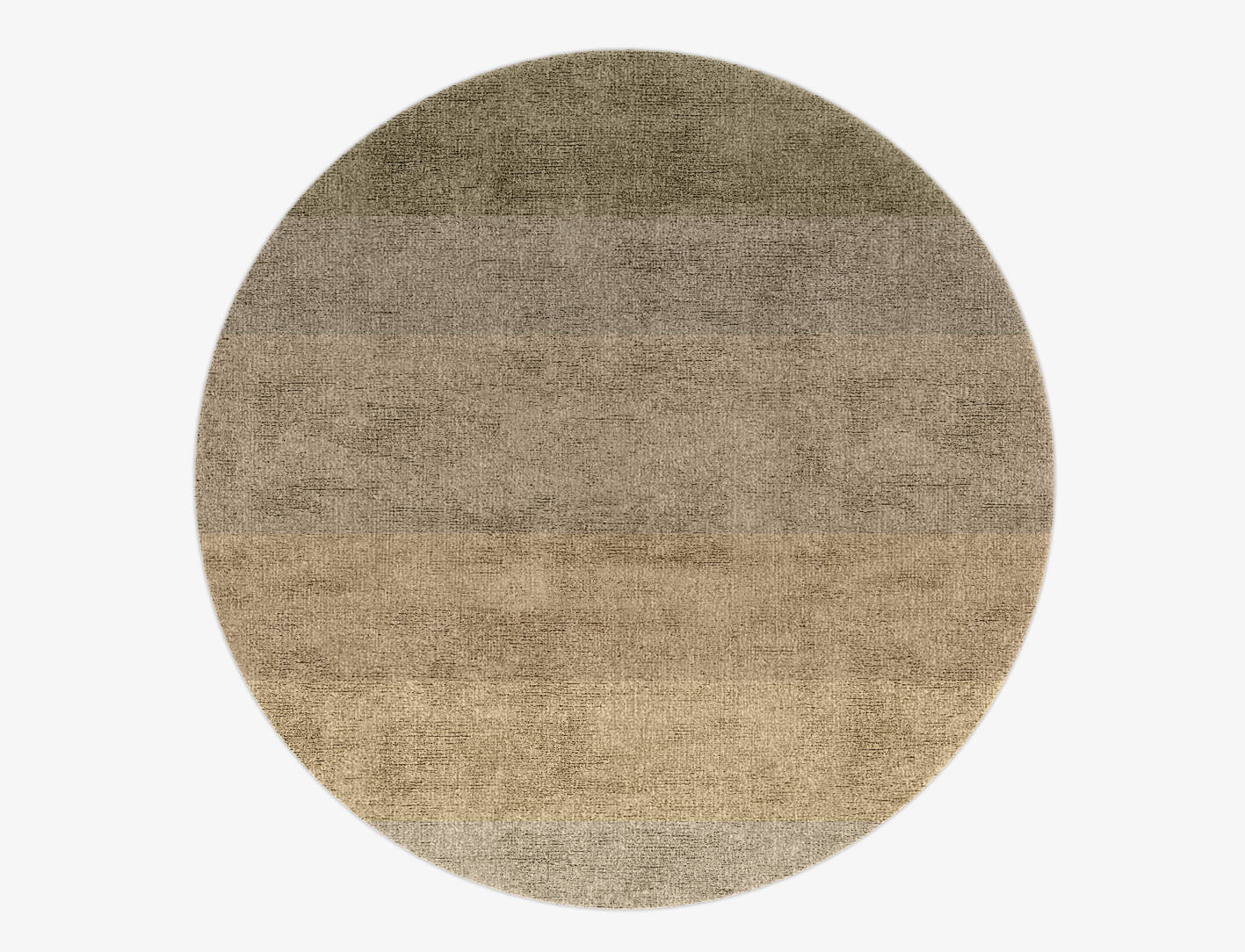 Serene Gradation Round Hand Knotted Bamboo Silk Custom Rug by Rug Artisan