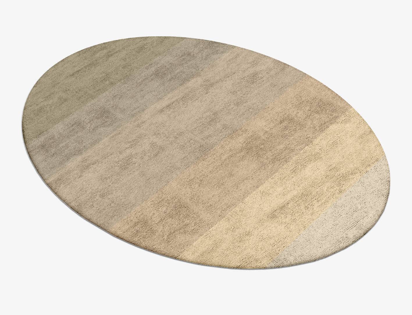 Serene Gradation Oval Hand Tufted Bamboo Silk Custom Rug by Rug Artisan