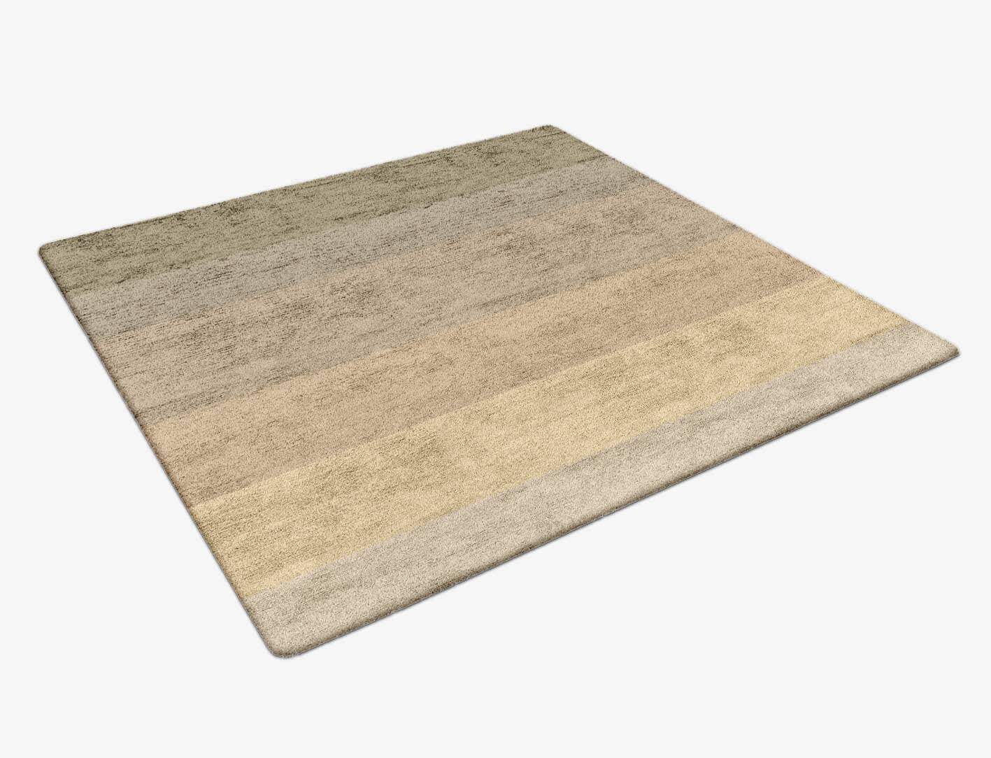 Serene Gradation Square Hand Tufted Bamboo Silk Custom Rug by Rug Artisan