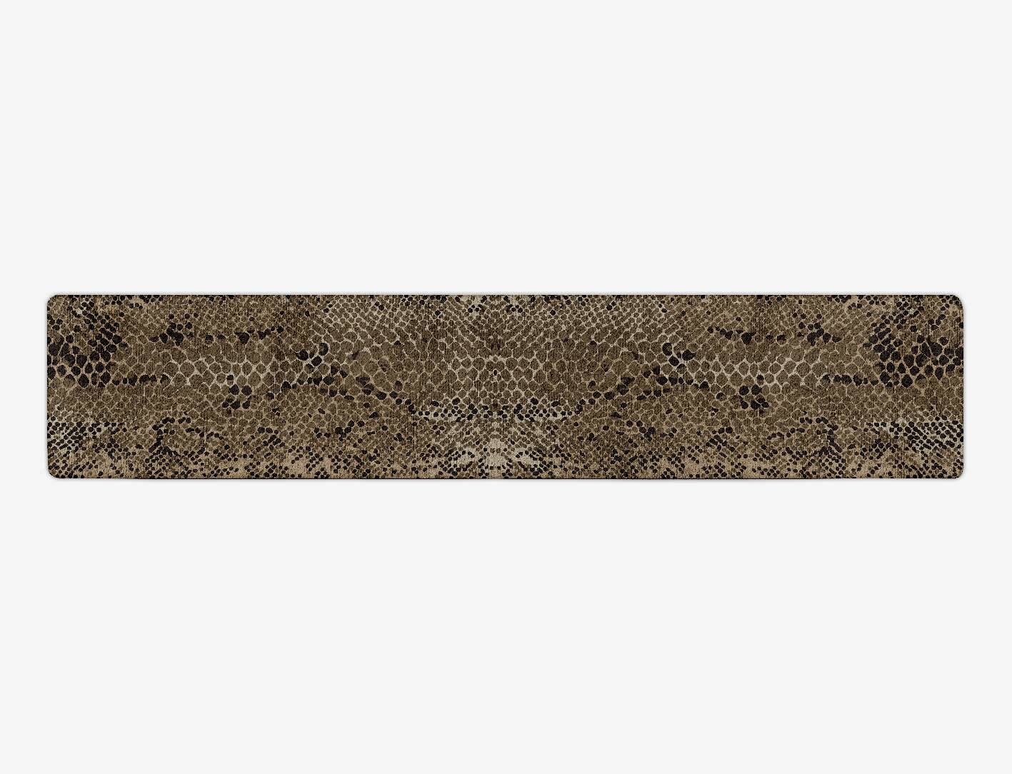 Serpent Animal Prints Runner Hand Tufted Bamboo Silk Custom Rug by Rug Artisan