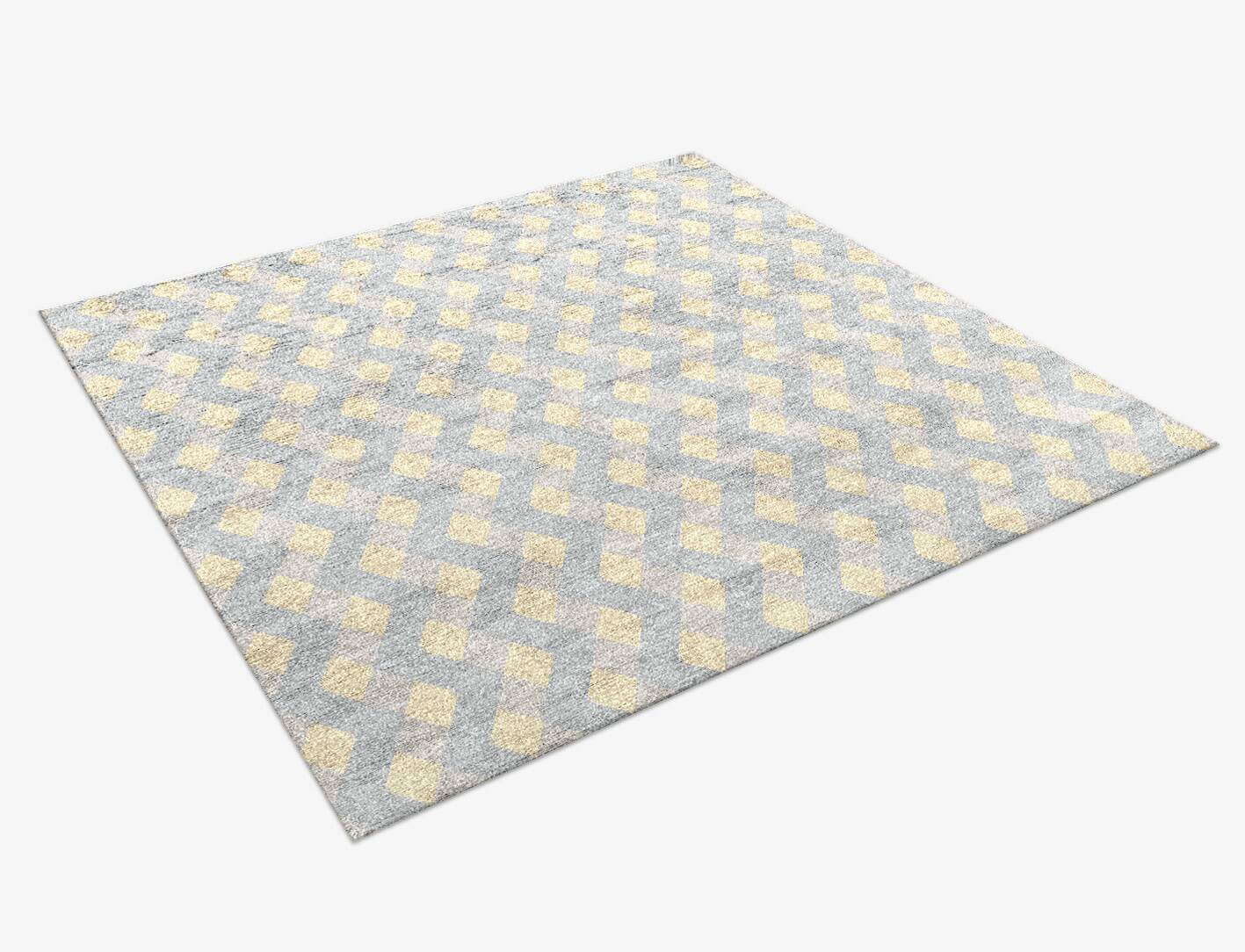 Serpentine Kids Square Hand Knotted Bamboo Silk Custom Rug by Rug Artisan