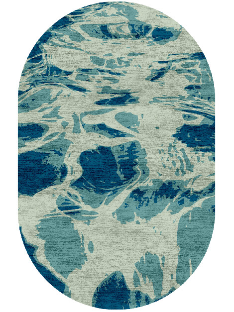 Seven Seas Abstract Capsule Hand Knotted Bamboo Silk Custom Rug by Rug Artisan