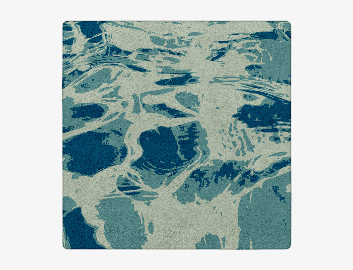 Seven Seas Abstract Square Hand Tufted Pure Wool Custom Rug by Rug Artisan