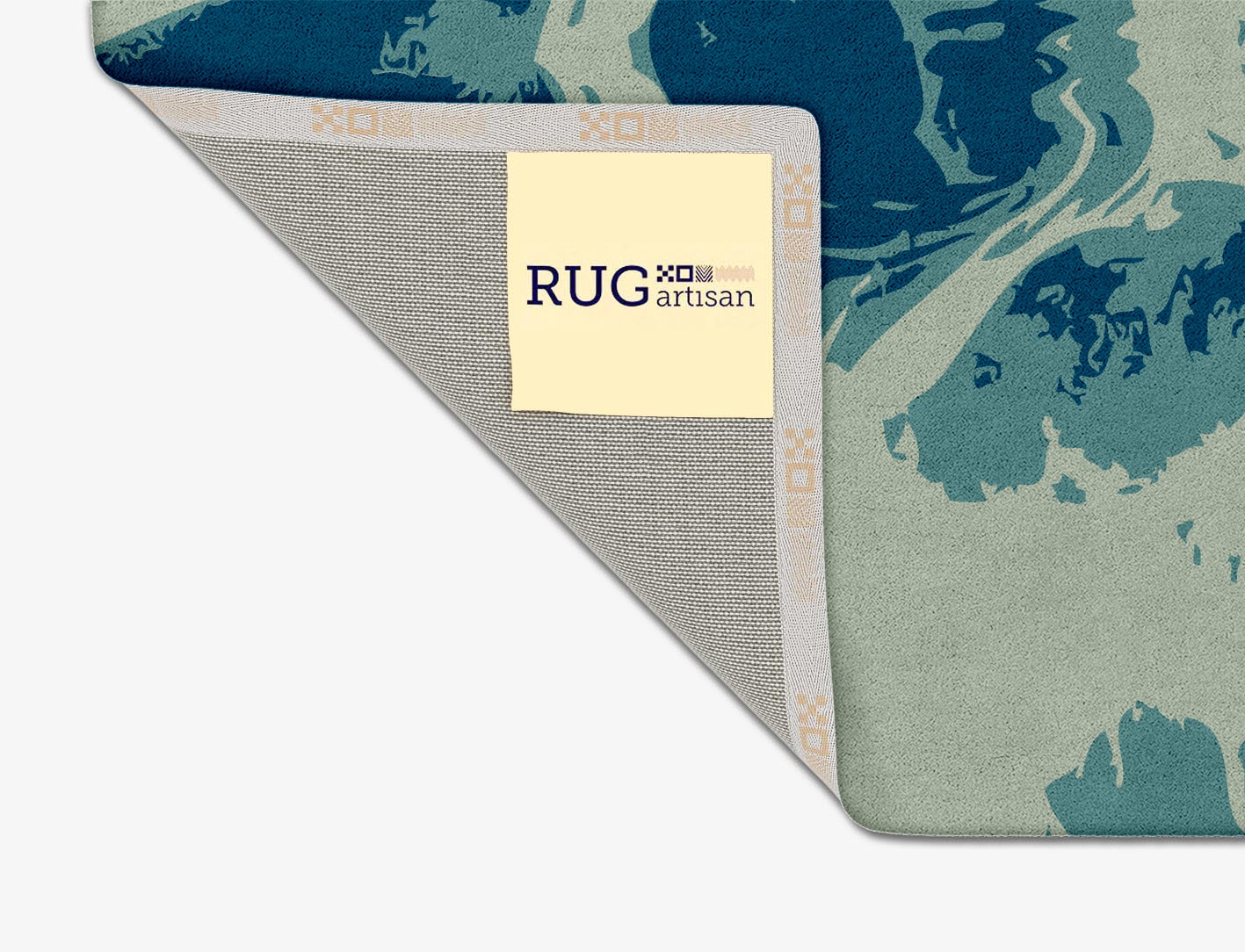 Seven Seas Abstract Square Hand Tufted Pure Wool Custom Rug by Rug Artisan
