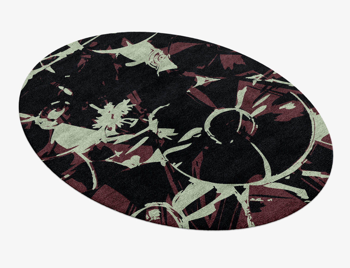 Seventy Eight Abstract Oval Hand Knotted Bamboo Silk Custom Rug by Rug Artisan