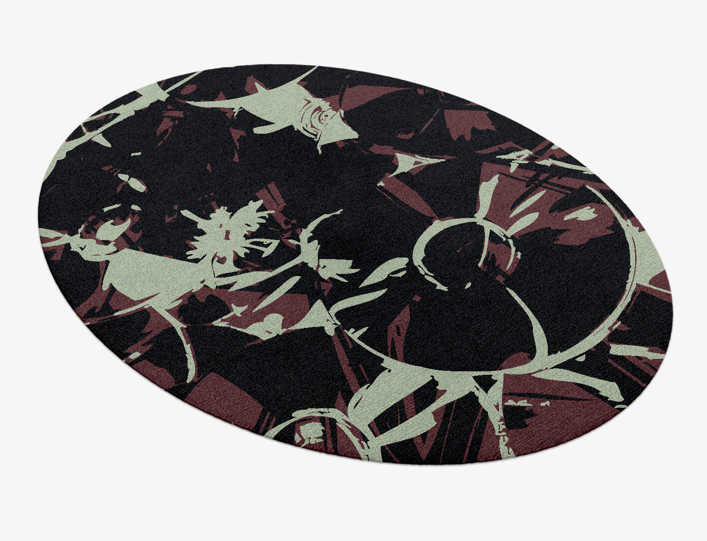 Seventy Eight Abstract Oval Hand Knotted Tibetan Wool Custom Rug by Rug Artisan