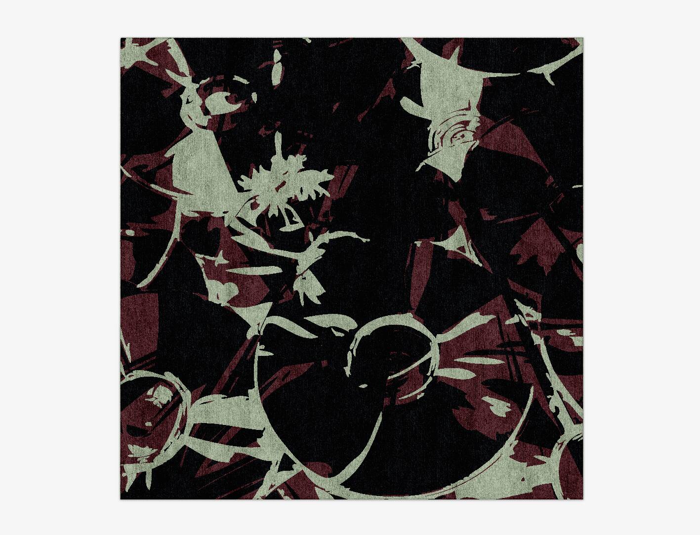 Seventy Eight Abstract Square Hand Knotted Bamboo Silk Custom Rug by Rug Artisan