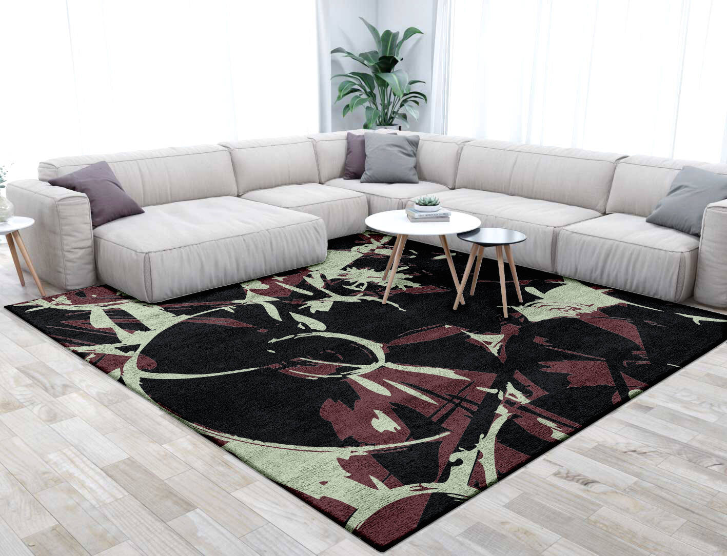 Seventy Eight Abstract Square Hand Tufted Bamboo Silk Custom Rug by Rug Artisan