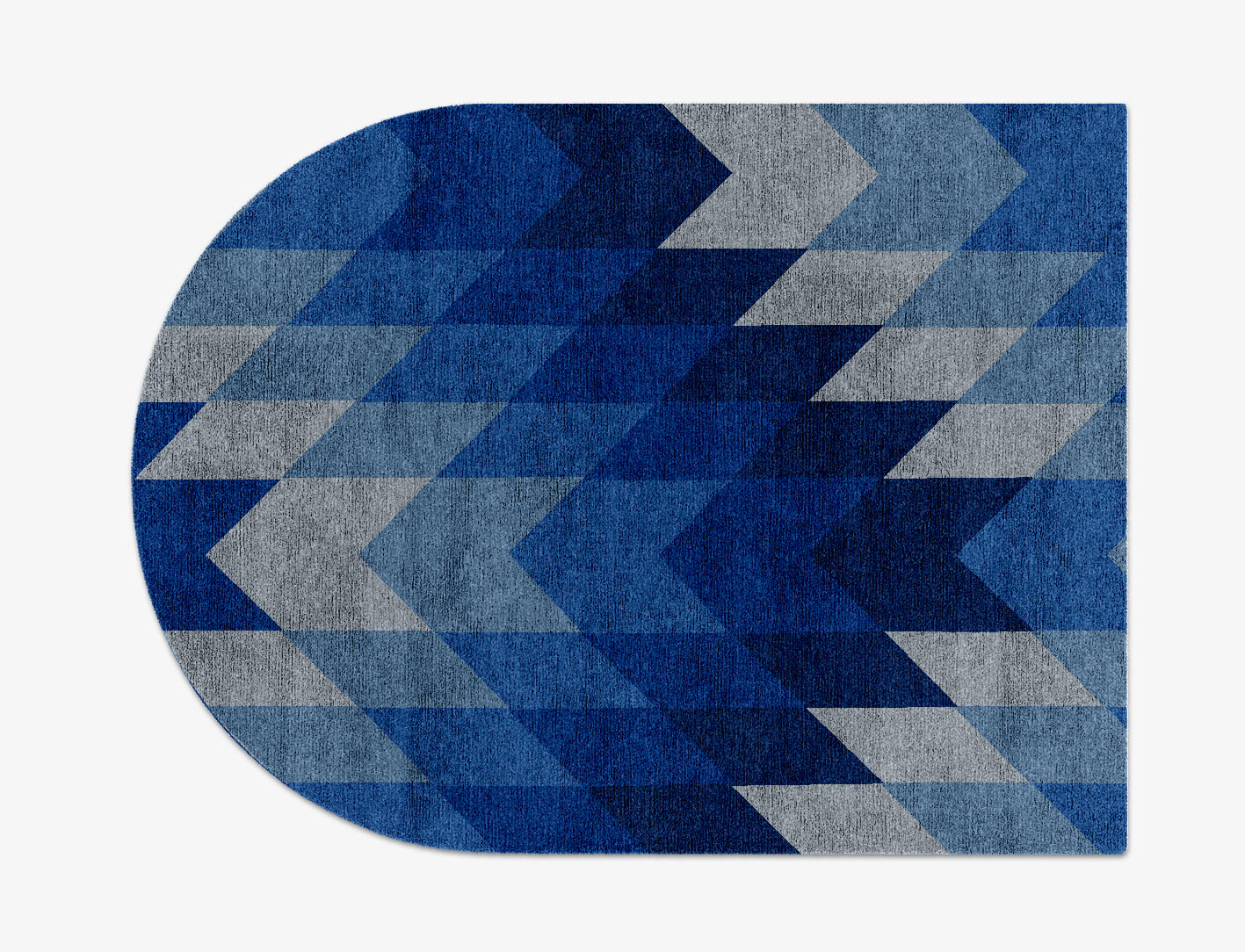 Shades Geometric Arch Hand Knotted Bamboo Silk Custom Rug by Rug Artisan
