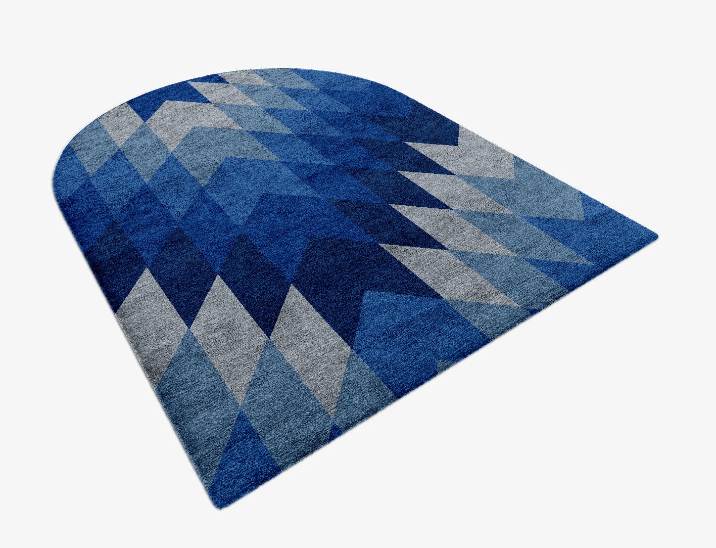 Shades Geometric Arch Hand Knotted Bamboo Silk Custom Rug by Rug Artisan