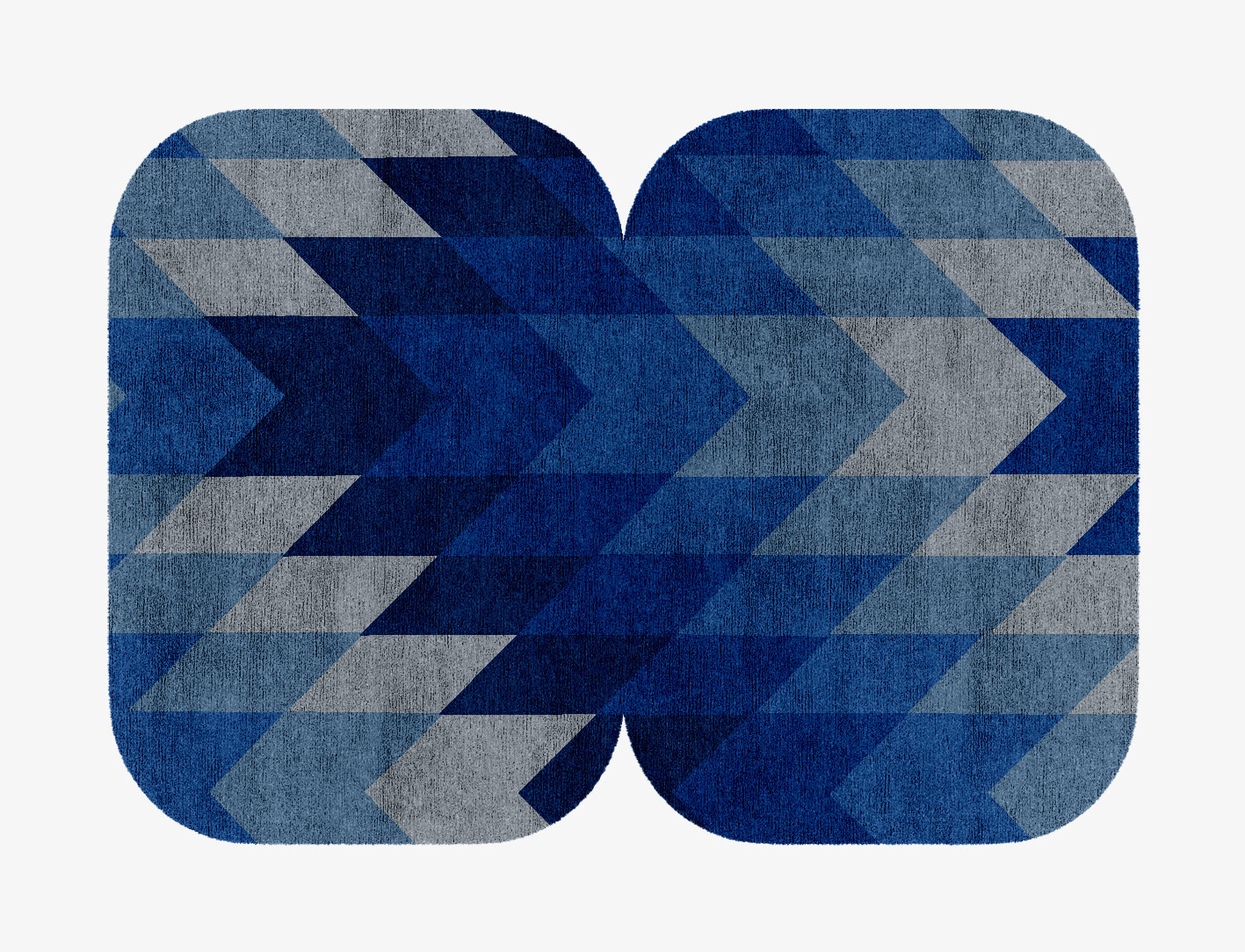 Shades Geometric Eight Hand Knotted Bamboo Silk Custom Rug by Rug Artisan