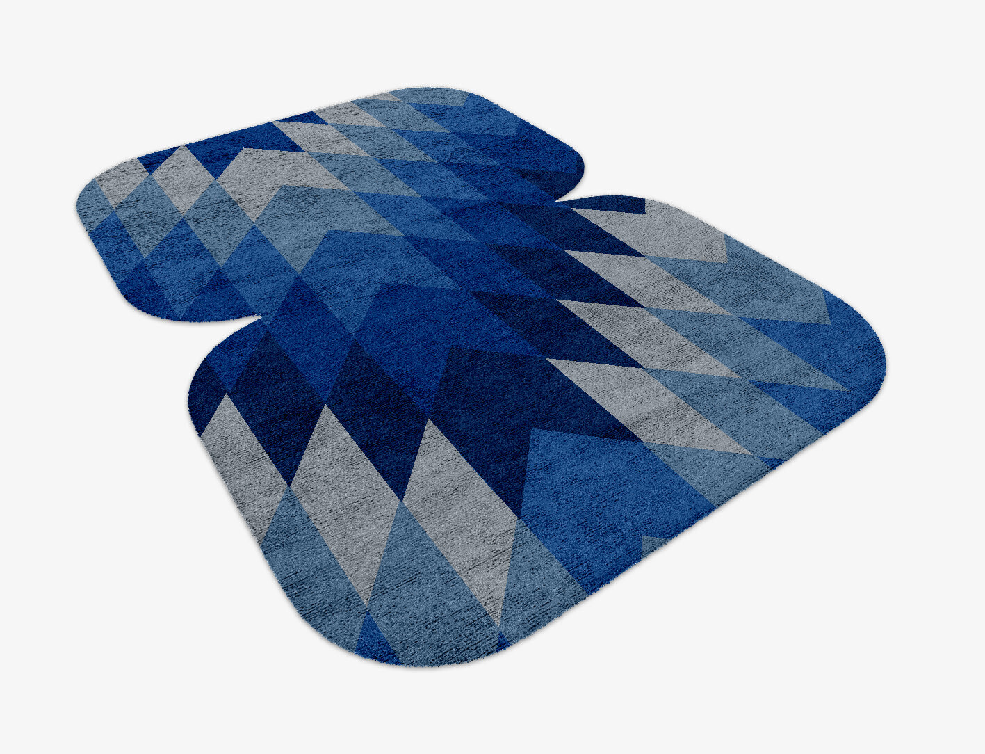 Shades Geometric Eight Hand Knotted Bamboo Silk Custom Rug by Rug Artisan