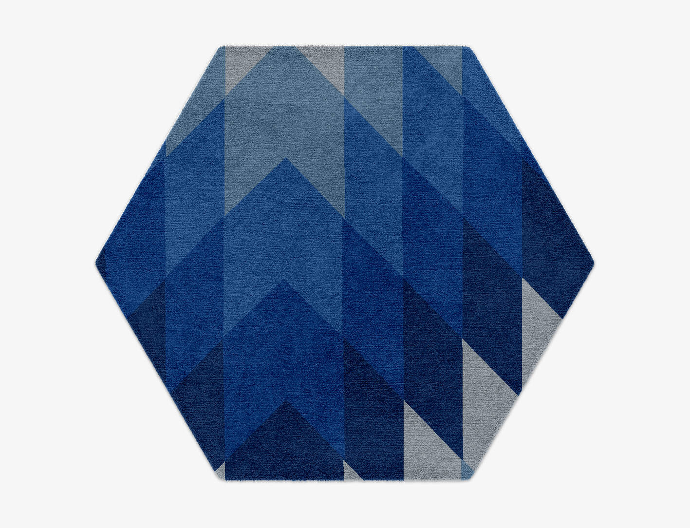 Shades Modern Geometrics Hexagon Hand Knotted Tibetan Wool Custom Rug by Rug Artisan