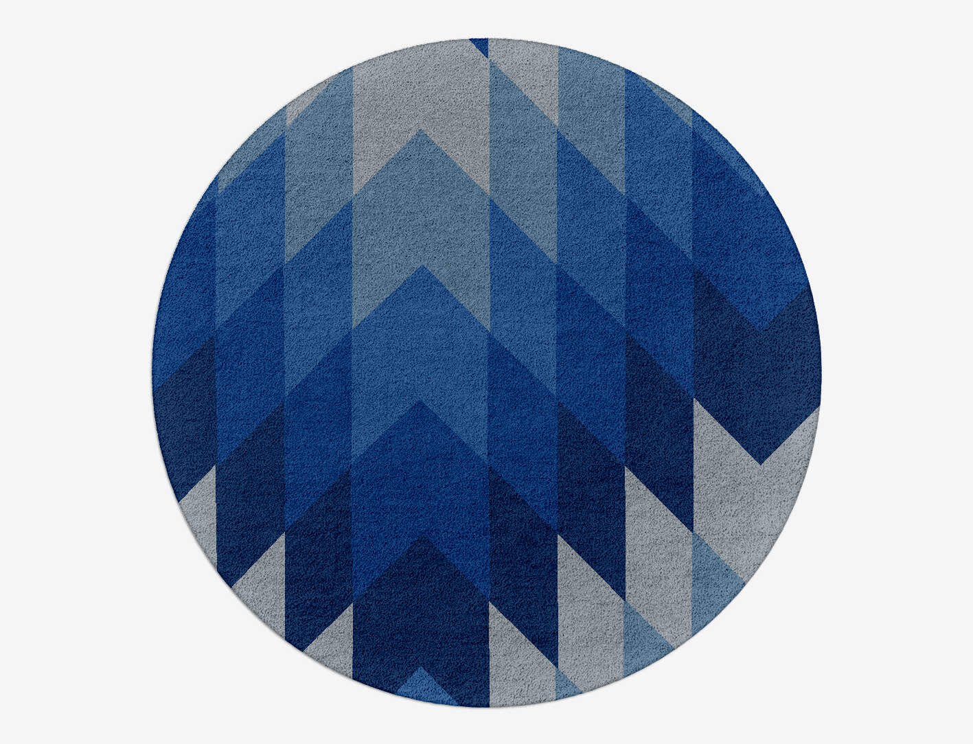 Shades Modern Geometrics Round Hand Tufted Pure Wool Custom Rug by Rug Artisan