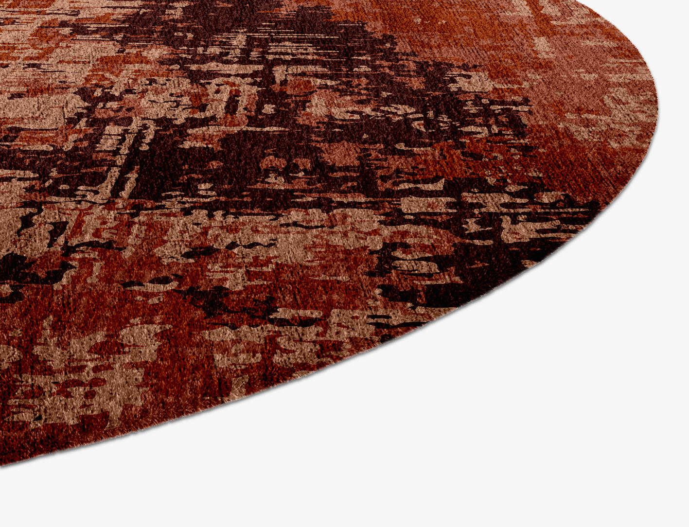 Shades Of Rust Surface Art Capsule Hand Knotted Bamboo Silk Custom Rug by Rug Artisan