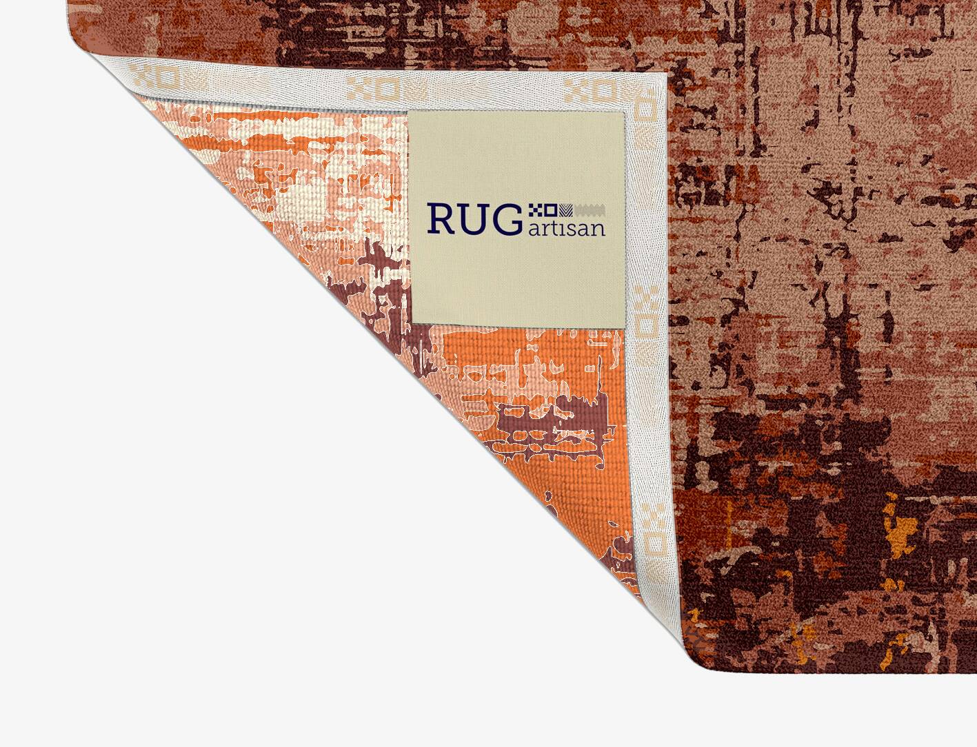 Shades Of Rust Surface Art Rectangle Hand Knotted Tibetan Wool Custom Rug by Rug Artisan