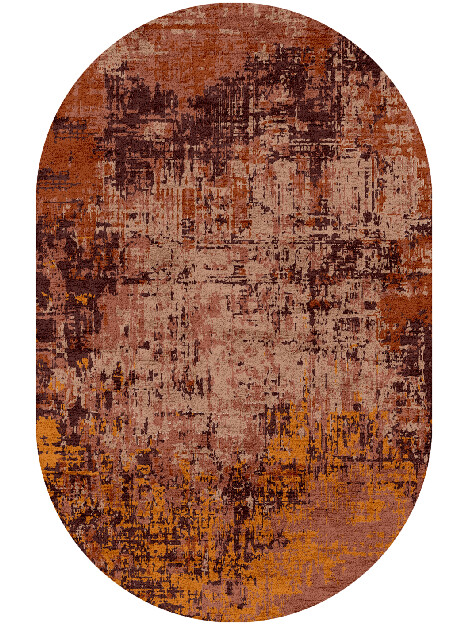 Shades Of Rust Surface Art Capsule Hand Tufted Bamboo Silk Custom Rug by Rug Artisan