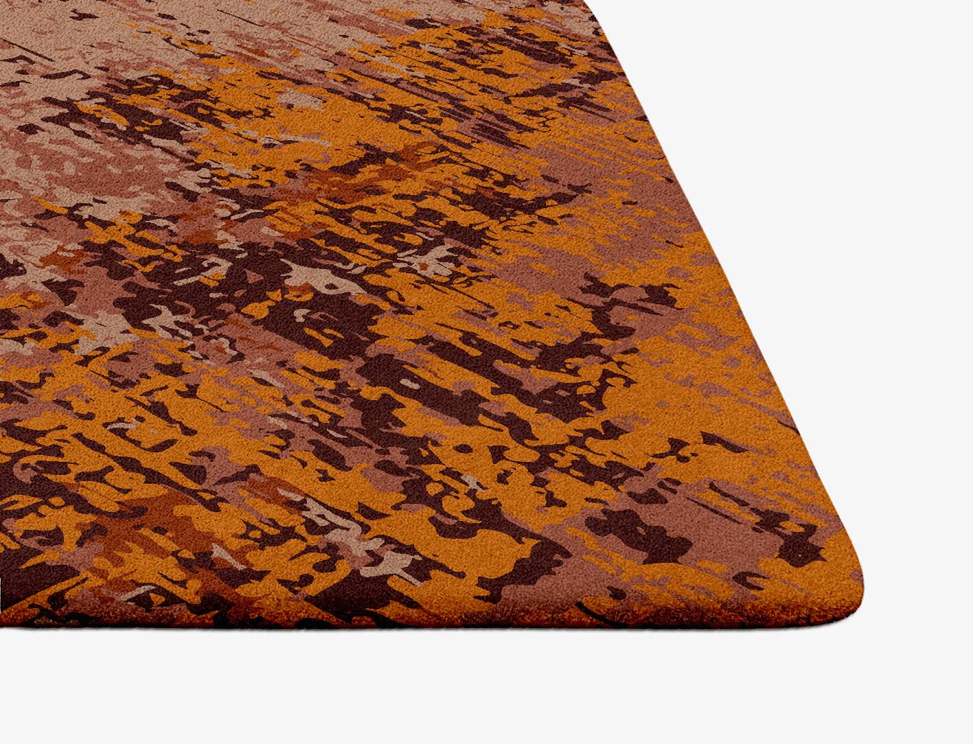 Shades Of Rust Surface Art Ogee Hand Tufted Pure Wool Custom Rug by Rug Artisan