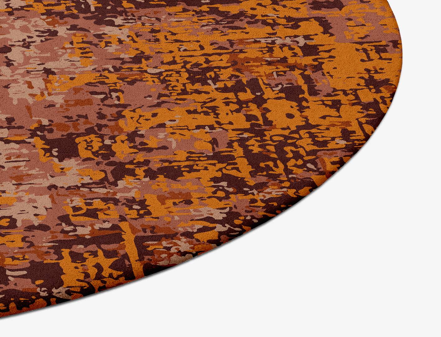 Shades Of Rust Surface Art Oval Hand Tufted Pure Wool Custom Rug by Rug Artisan