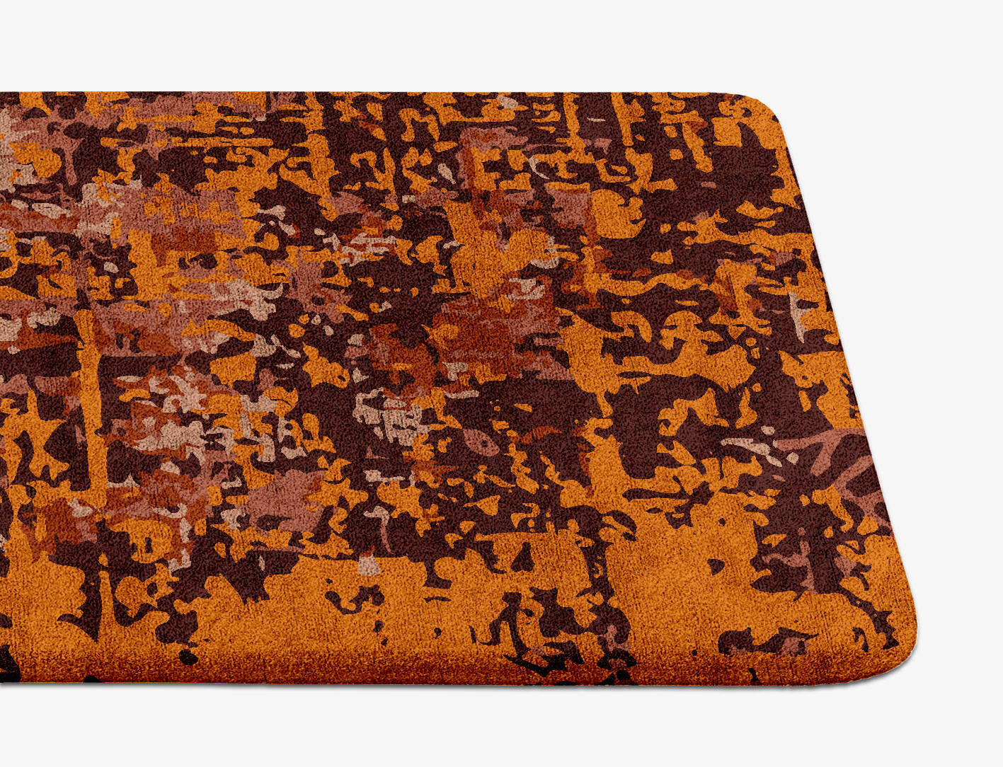 Shades Of Rust Surface Art Runner Hand Tufted Bamboo Silk Custom Rug by Rug Artisan