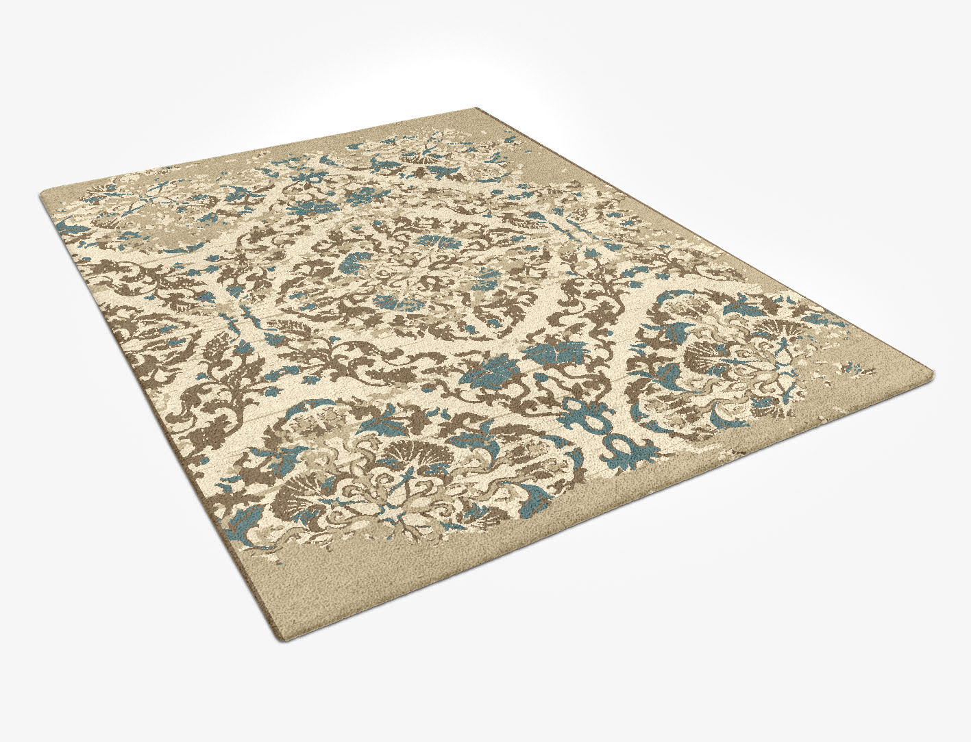 Shahla Persian Bagh Rectangle Hand Tufted Pure Wool Custom Rug by Rug Artisan