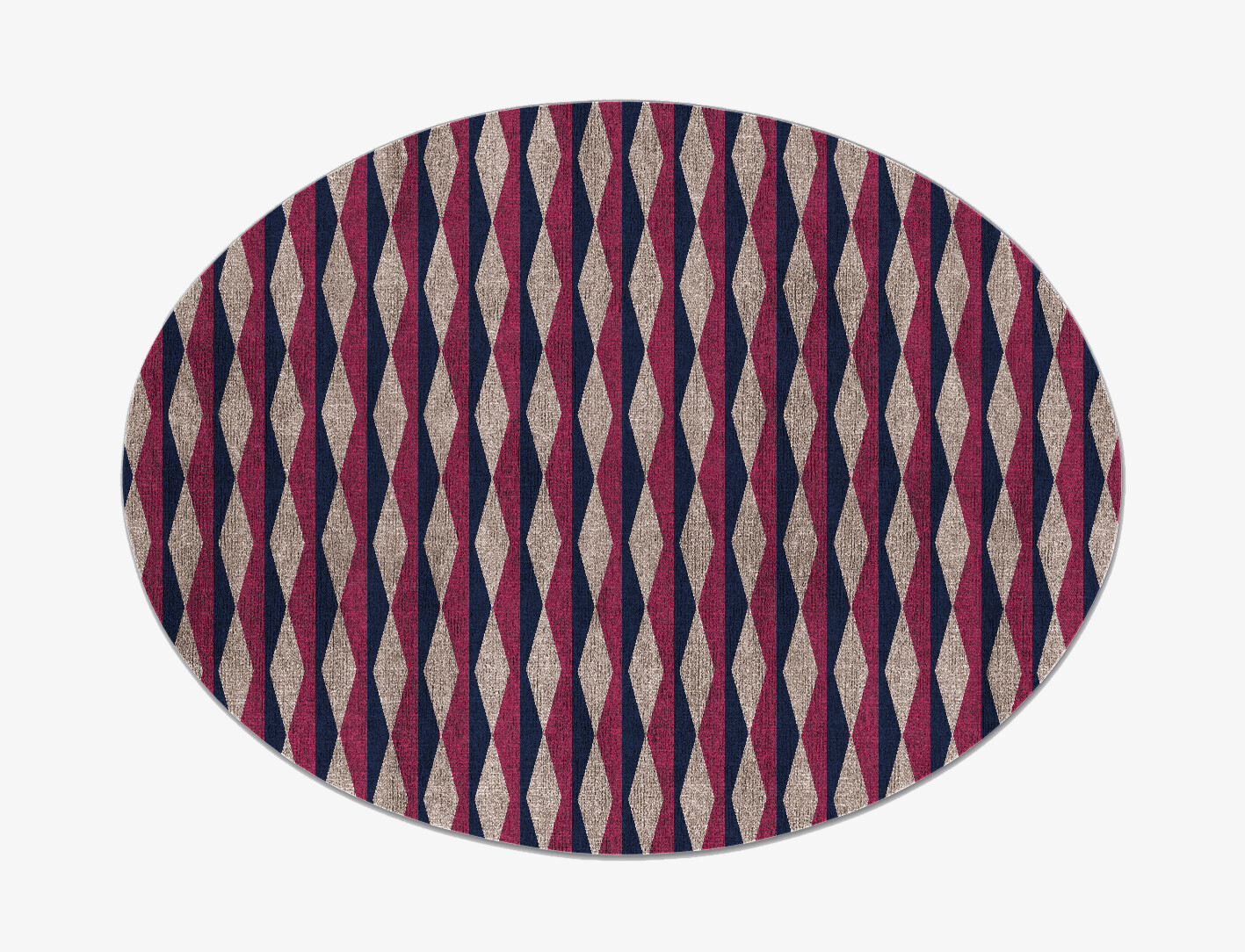 Shallot Geometric Oval Flatweave Bamboo Silk Custom Rug by Rug Artisan