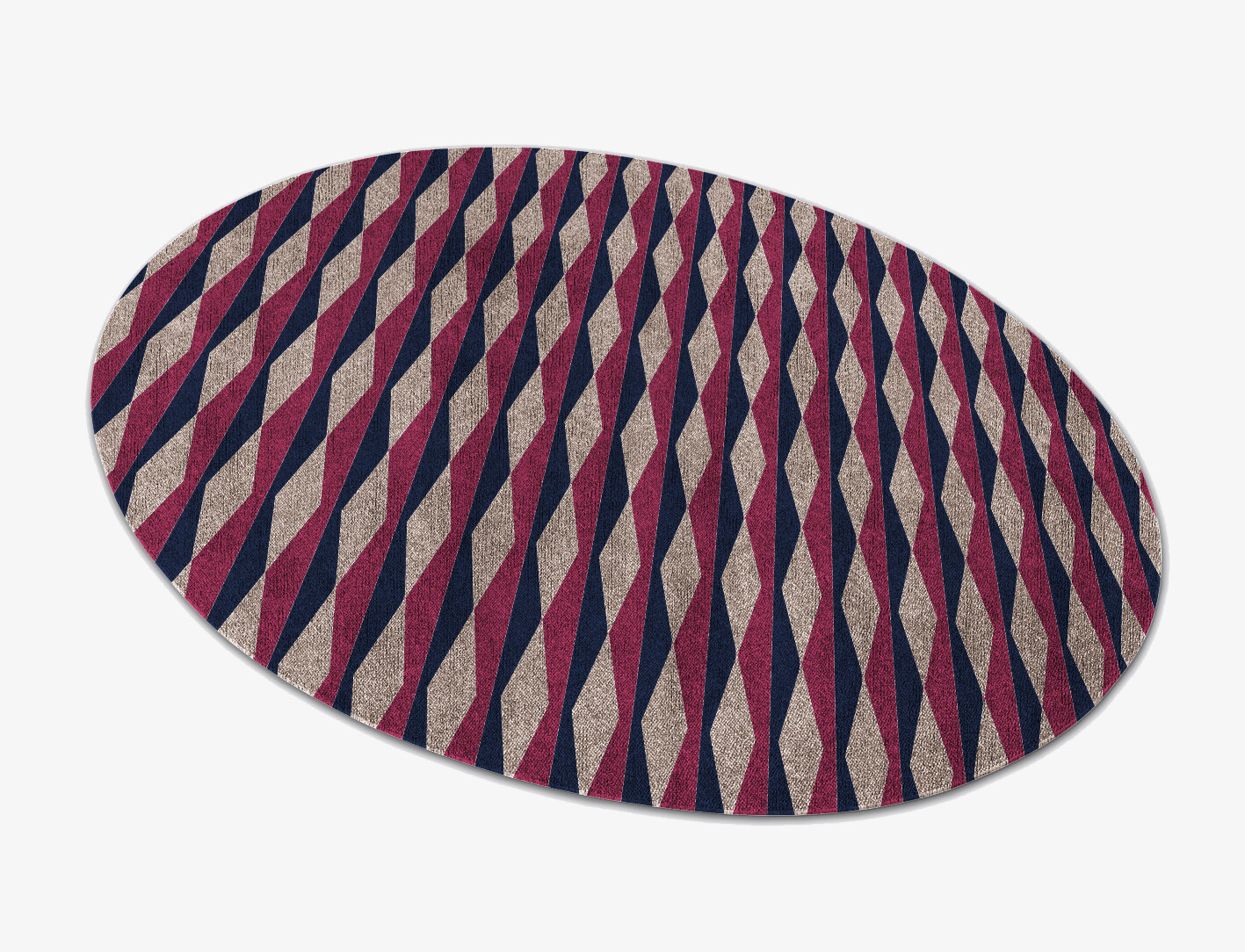 Shallot Geometric Oval Flatweave Bamboo Silk Custom Rug by Rug Artisan