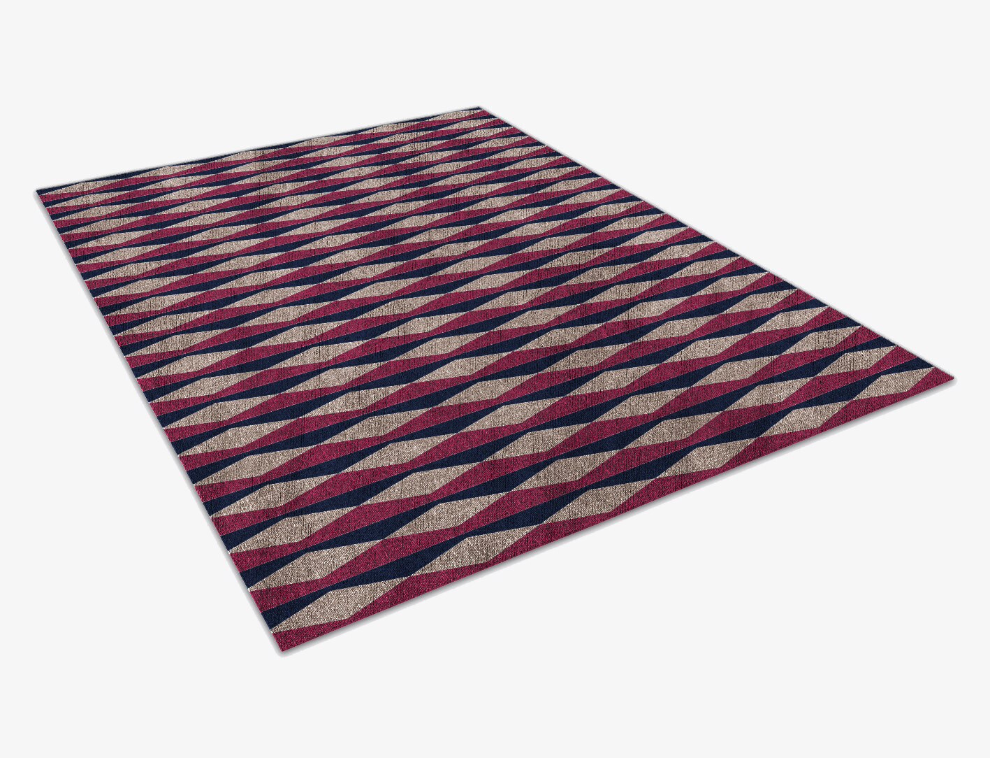 Shallot Geometric Rectangle Flatweave Bamboo Silk Custom Rug by Rug Artisan