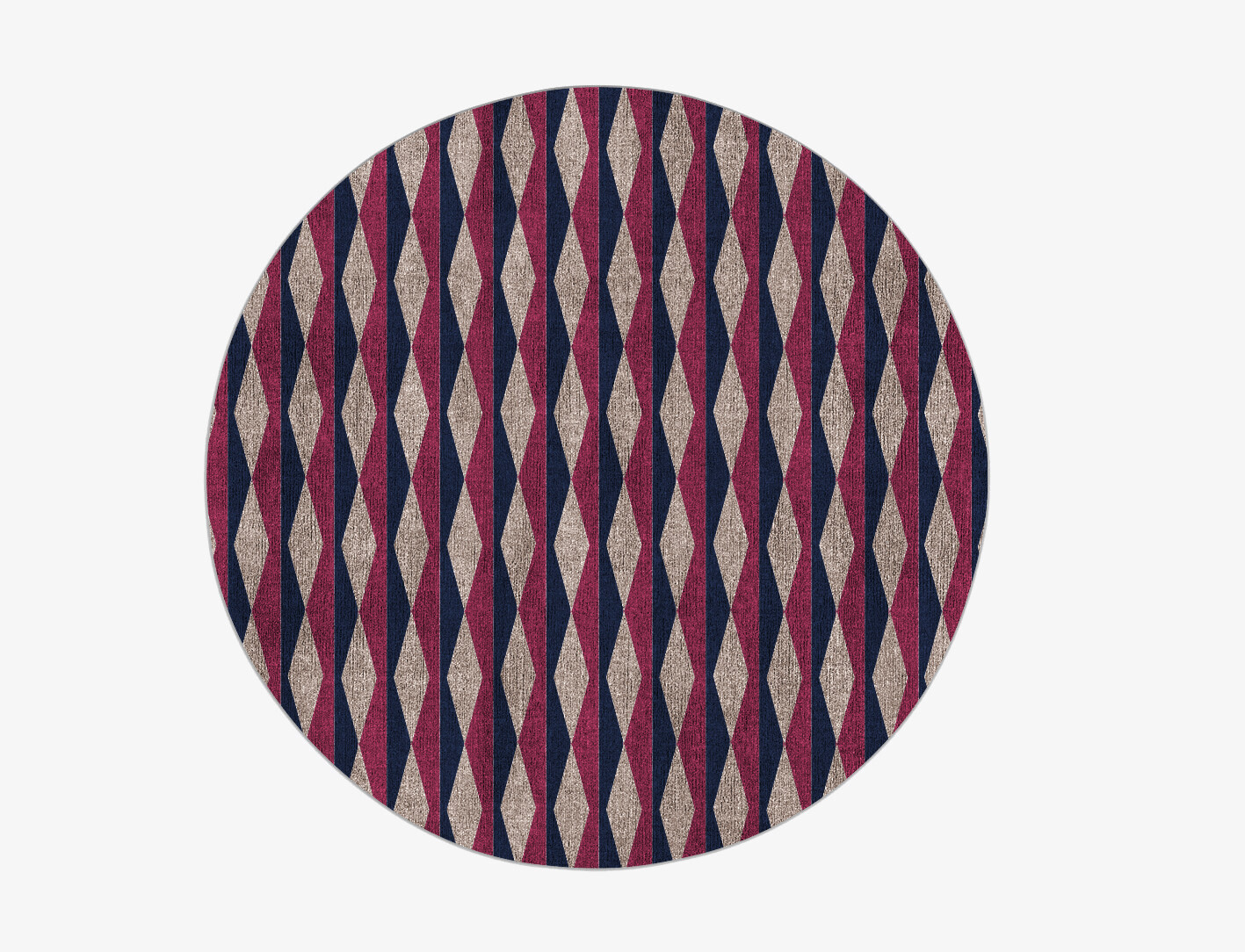 Shallot Geometric Round Flatweave Bamboo Silk Custom Rug by Rug Artisan