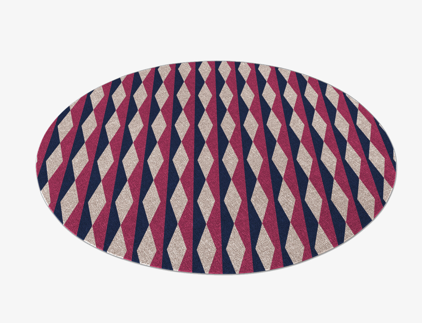 Shallot Geometric Round Flatweave New Zealand Wool Custom Rug by Rug Artisan