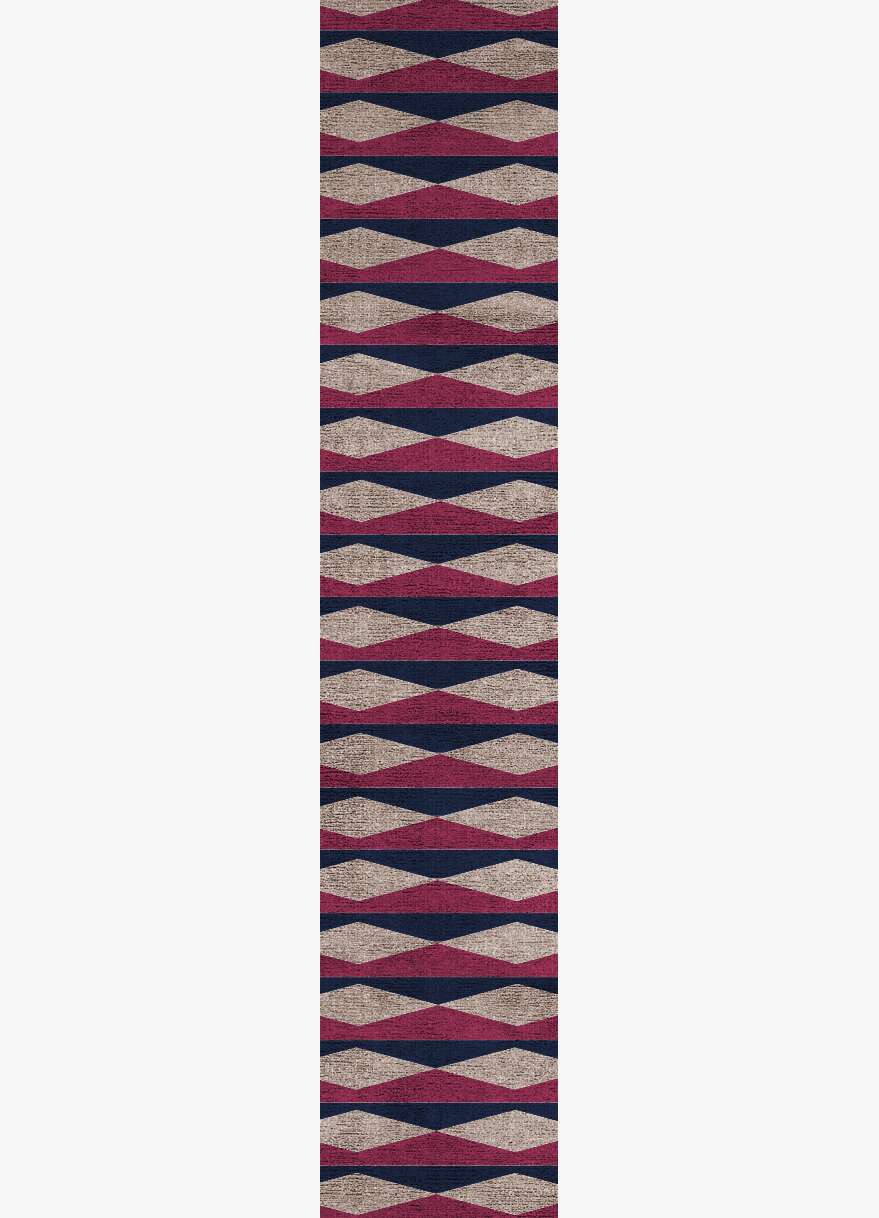 Shallot Geometric Runner Flatweave Bamboo Silk Custom Rug by Rug Artisan