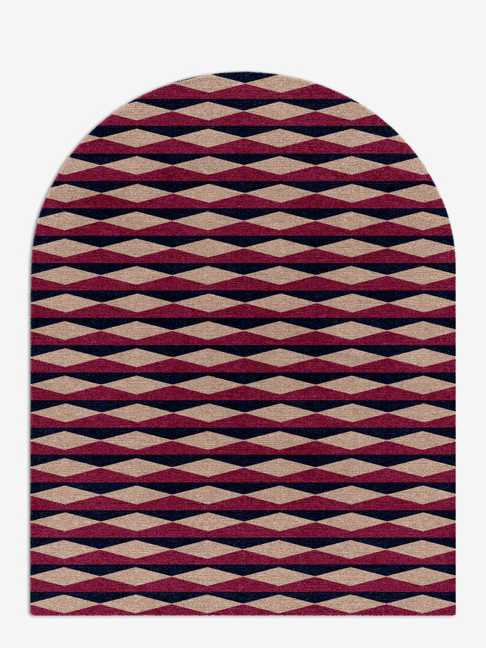 Shallot Geometric Arch Hand Knotted Tibetan Wool Custom Rug by Rug Artisan