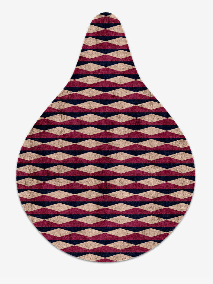 Shallot Geometric Drop Hand Knotted Bamboo Silk Custom Rug by Rug Artisan