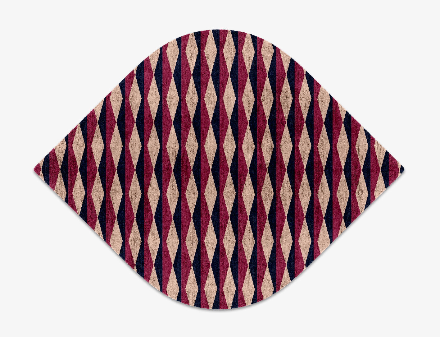 Shallot Geometric Ogee Hand Knotted Bamboo Silk Custom Rug by Rug Artisan