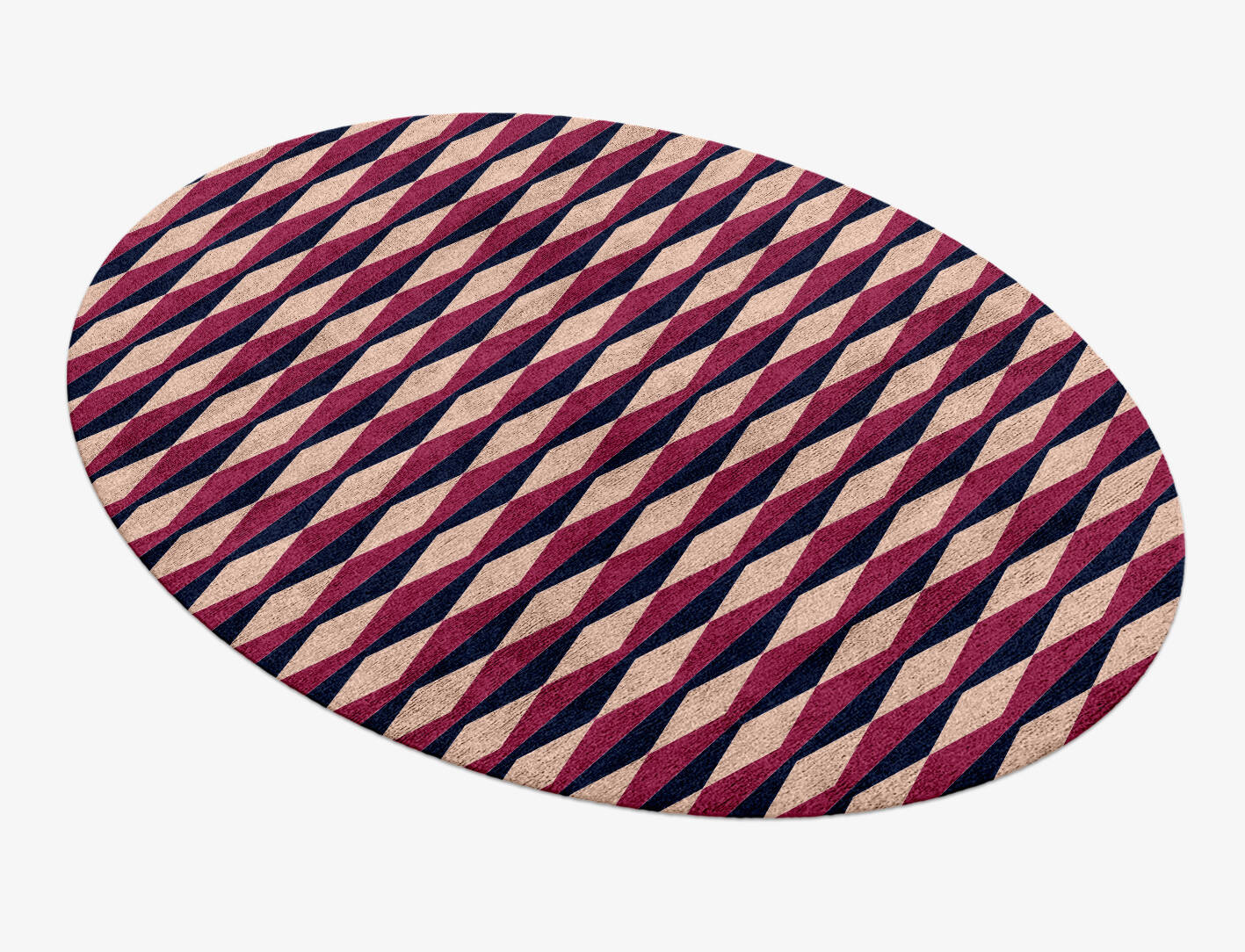 Shallot Geometric Oval Hand Knotted Bamboo Silk Custom Rug by Rug Artisan