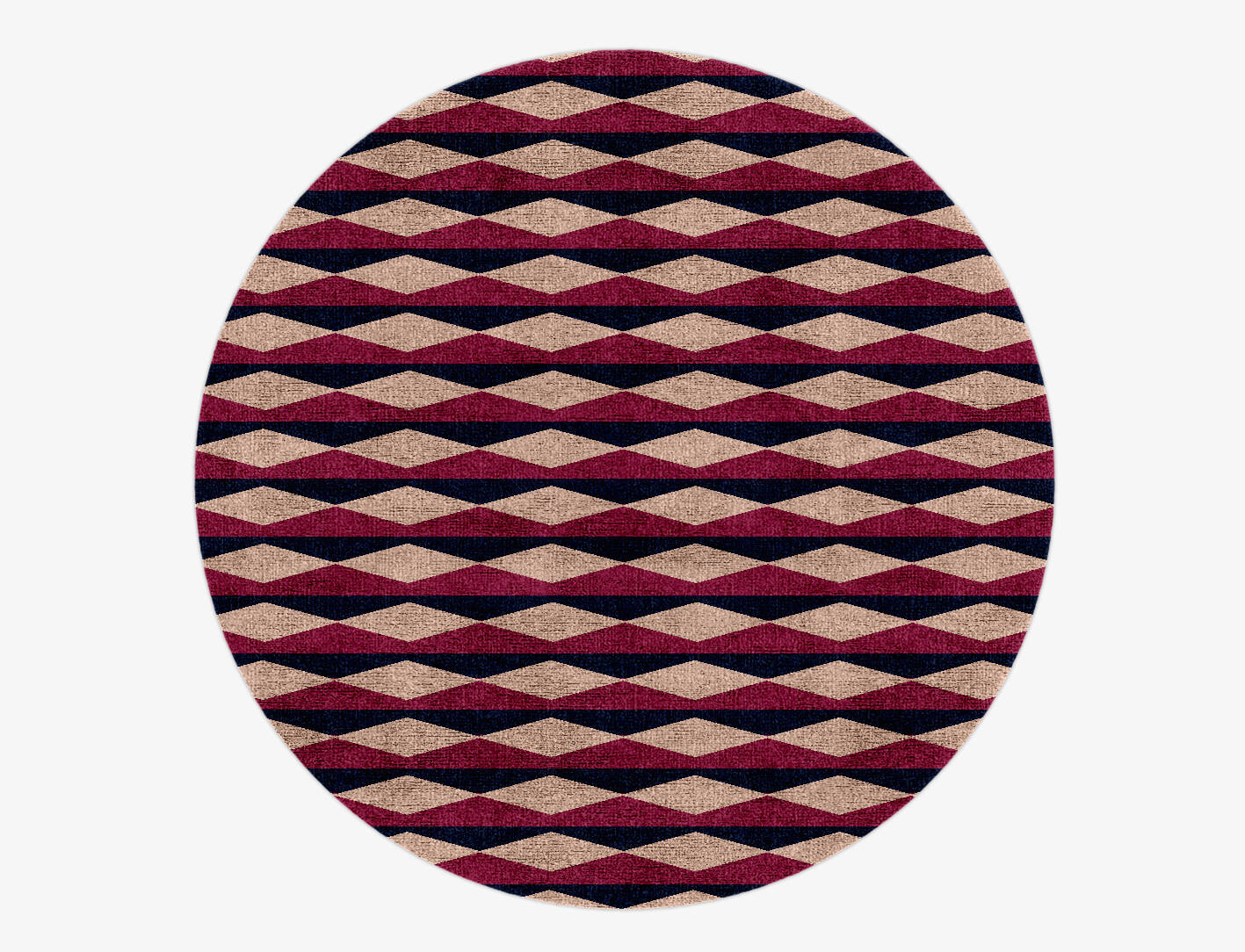 Shallot Geometric Round Hand Knotted Bamboo Silk Custom Rug by Rug Artisan