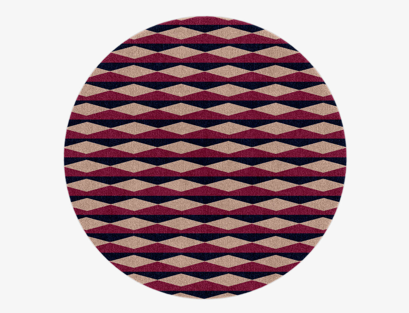 Shallot Geometric Round Hand Knotted Tibetan Wool Custom Rug by Rug Artisan