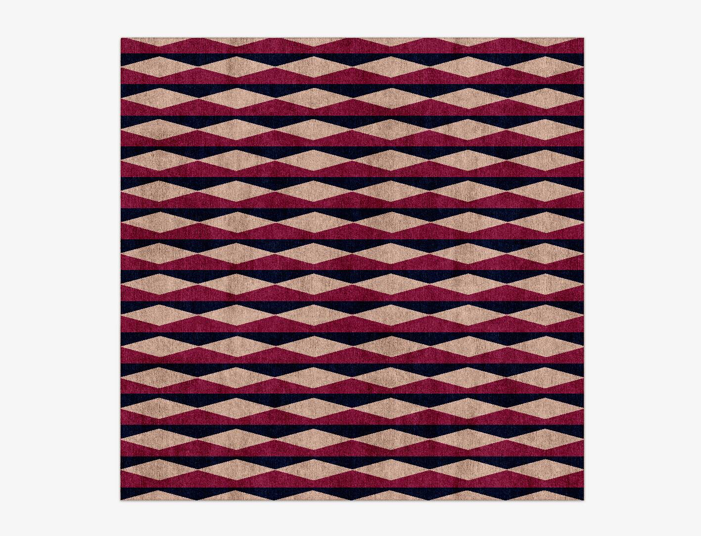 Shallot Geometric Square Hand Knotted Bamboo Silk Custom Rug by Rug Artisan