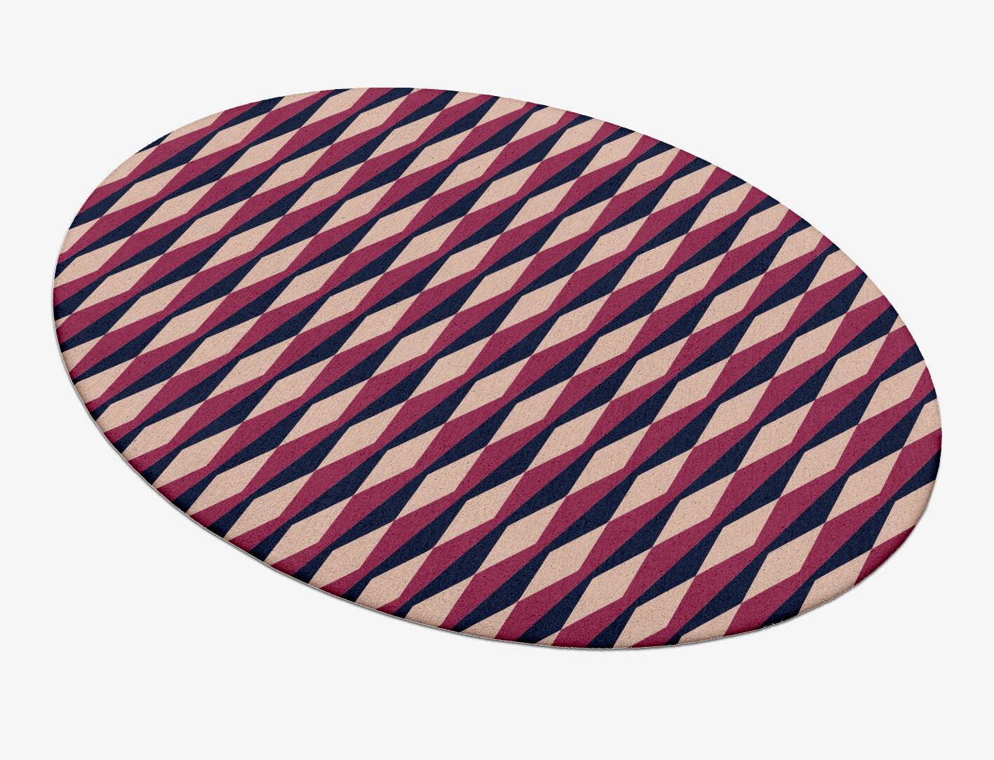 Shallot Geometric Oval Hand Tufted Pure Wool Custom Rug by Rug Artisan
