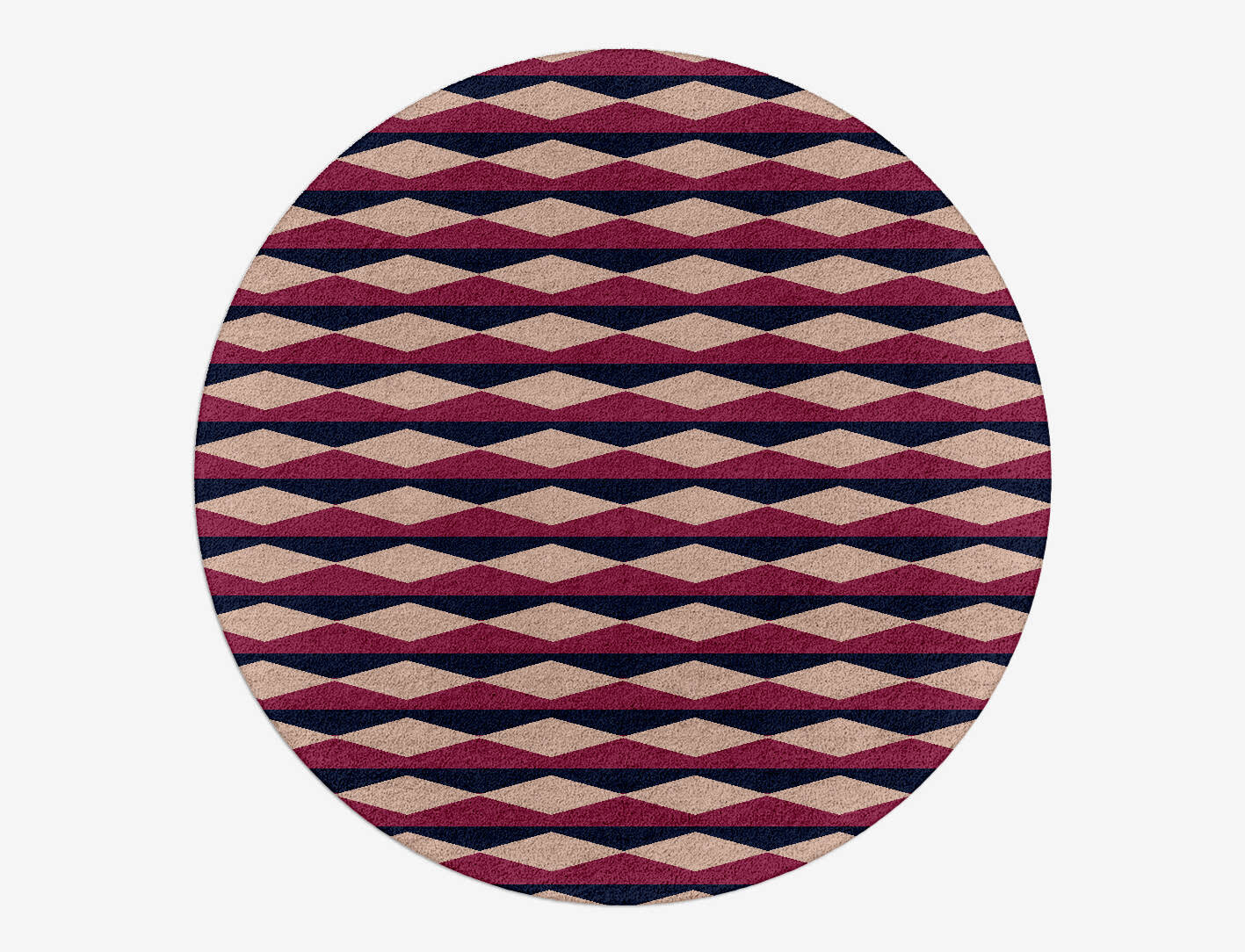 Shallot Geometric Round Hand Tufted Pure Wool Custom Rug by Rug Artisan