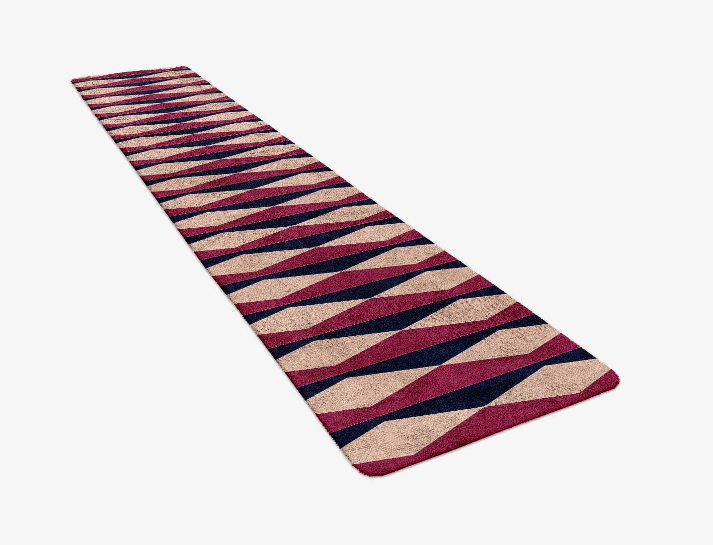 Shallot Geometric Runner Hand Tufted Bamboo Silk Custom Rug by Rug Artisan