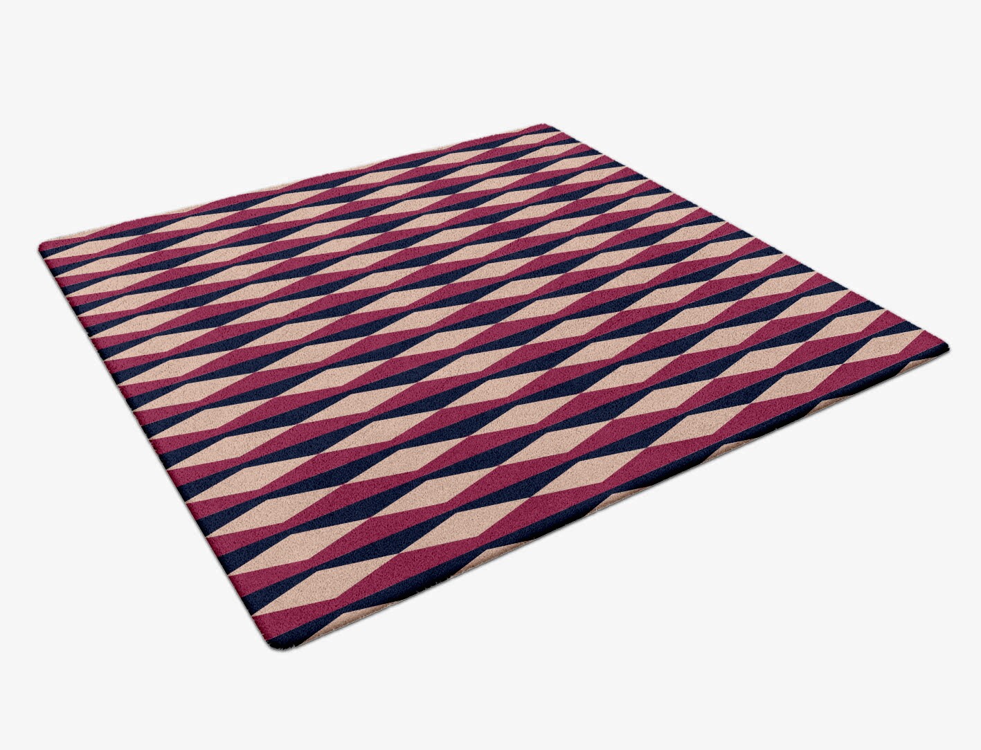 Shallot Geometric Square Hand Tufted Pure Wool Custom Rug by Rug Artisan