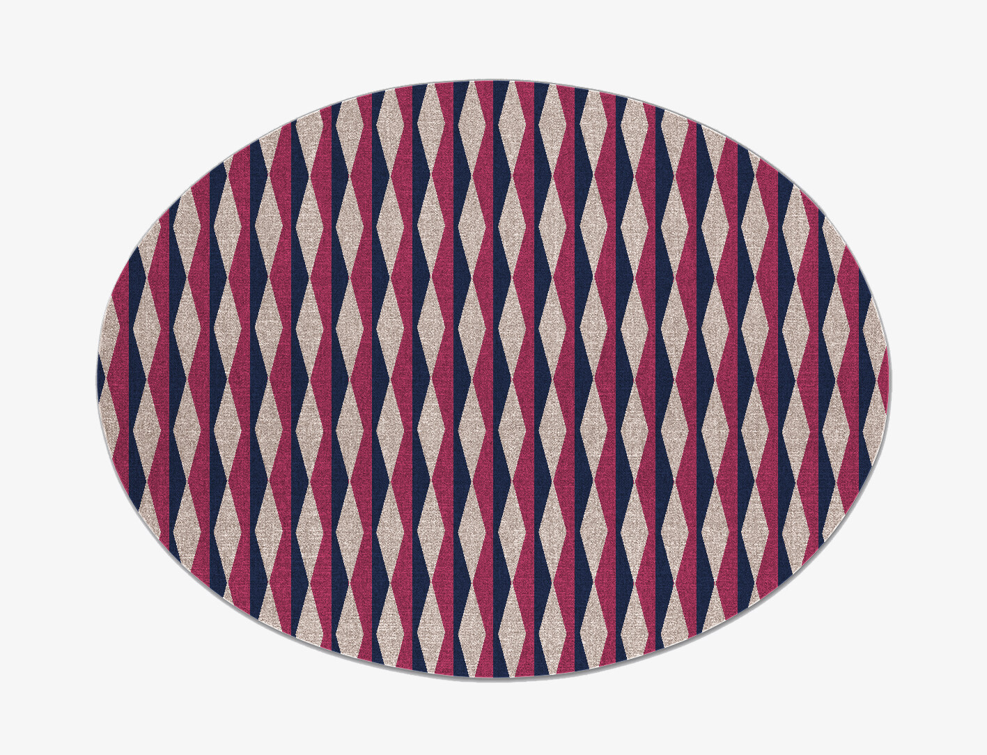 Shallot Geometric Oval Outdoor Recycled Yarn Custom Rug by Rug Artisan