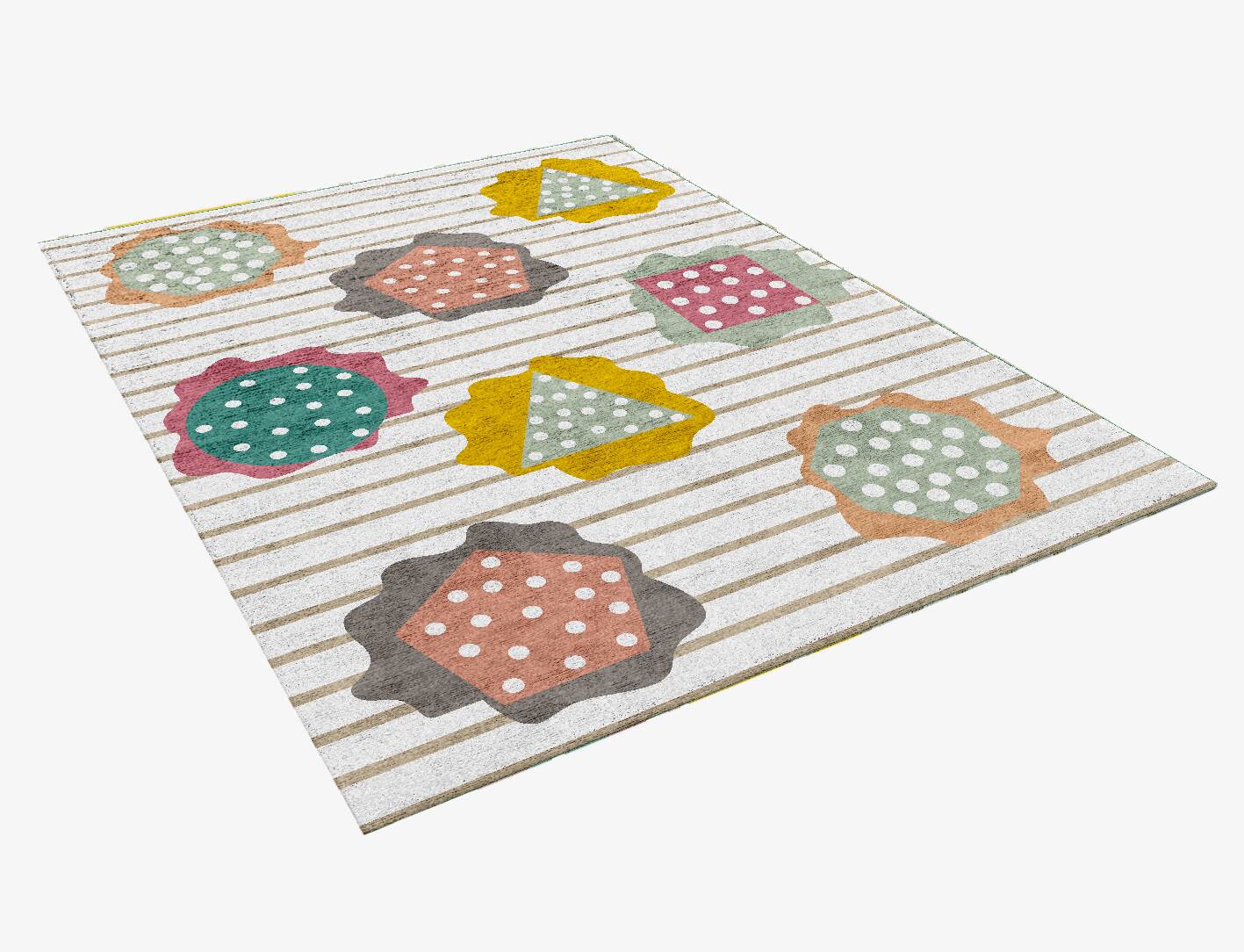 Shape Clouds Kids Rectangle Hand Knotted Bamboo Silk Custom Rug by Rug Artisan