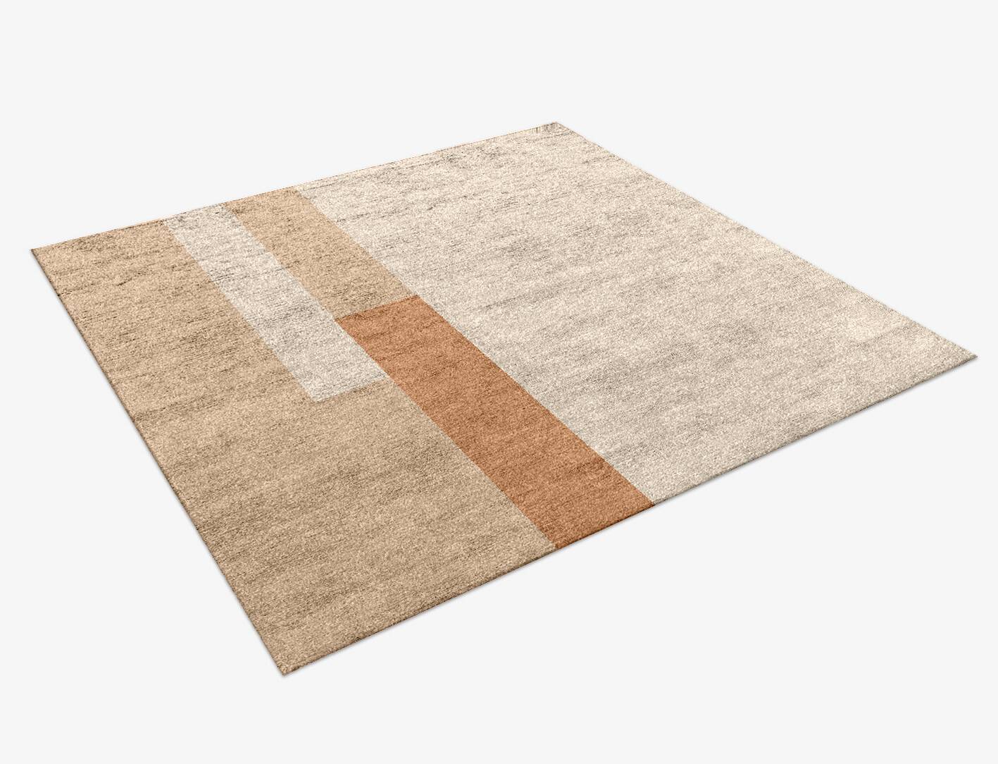 Shashin  Square Hand Knotted Bamboo Silk Custom Rug by Rug Artisan