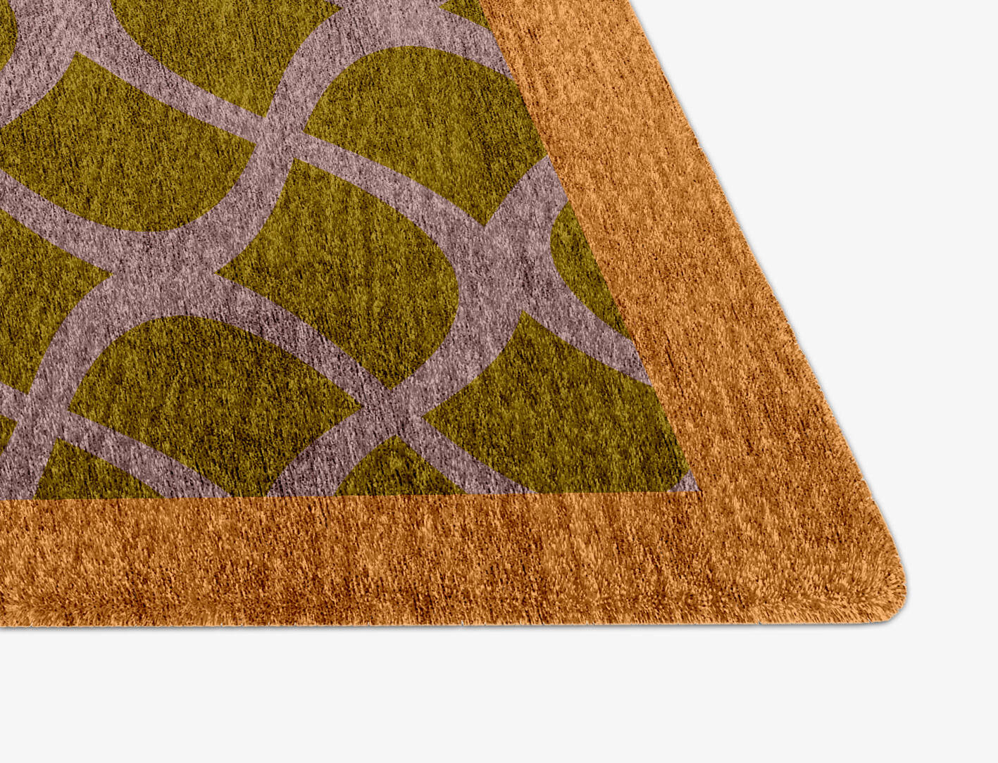 Shell Geometric Arch Hand Knotted Bamboo Silk Custom Rug by Rug Artisan