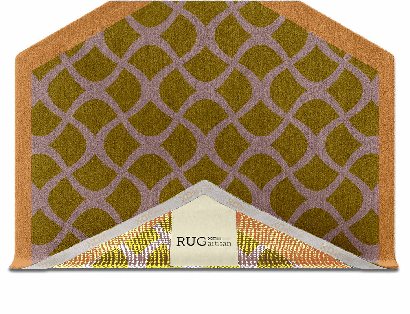 Shell Geometric Hexagon Hand Knotted Tibetan Wool Custom Rug by Rug Artisan