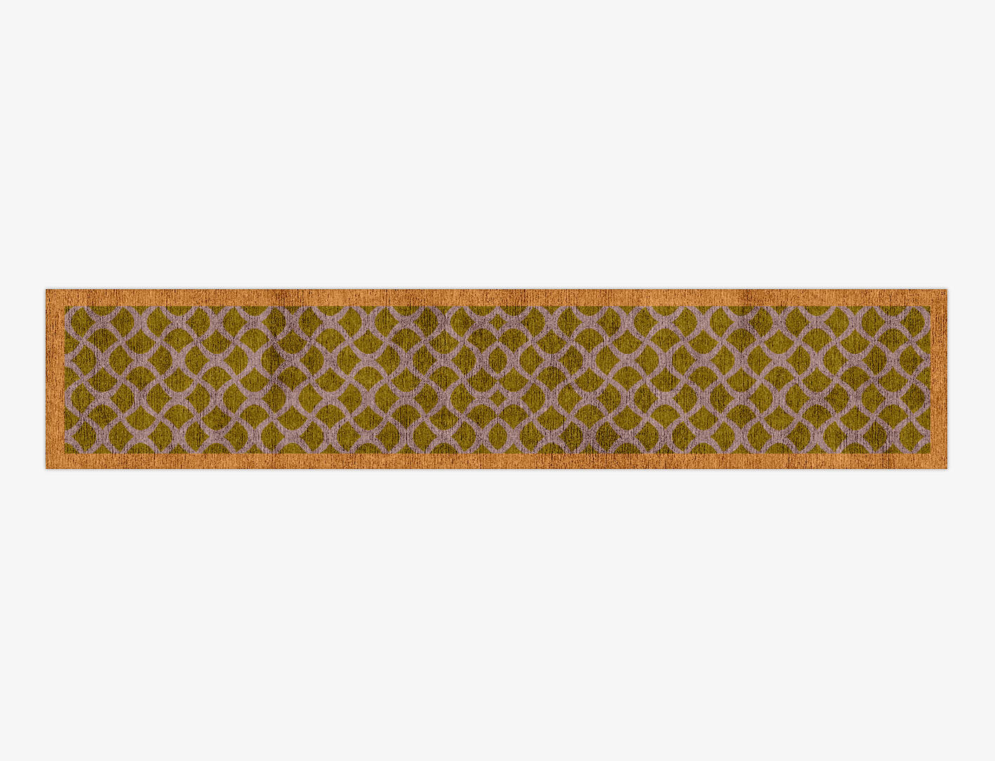 Shell Geometric Runner Hand Knotted Bamboo Silk Custom Rug by Rug Artisan