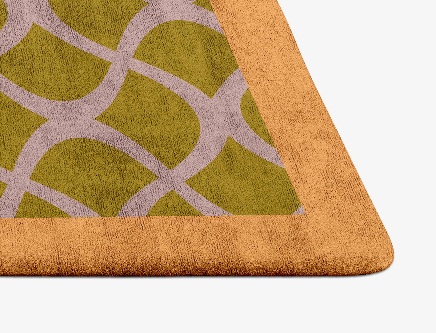 Shell Geometric Arch Hand Tufted Bamboo Silk Custom Rug by Rug Artisan