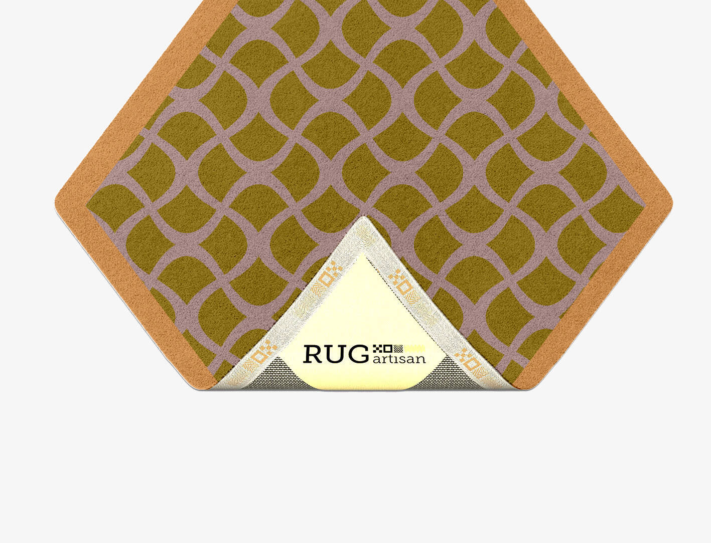 Shell Geometric Diamond Hand Tufted Pure Wool Custom Rug by Rug Artisan